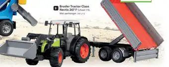 Top1Toys Bruder Tractor Claas Nectis 267 F Met Aanhanger aanbieding