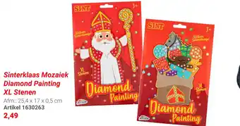 Lobbes Sinterklaas mozaiek diamond painting xl stenen aanbieding