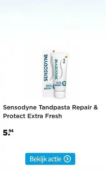 Plein.nl Sensodyne Tandpasta Repair & Protect Extra Fresh aanbieding