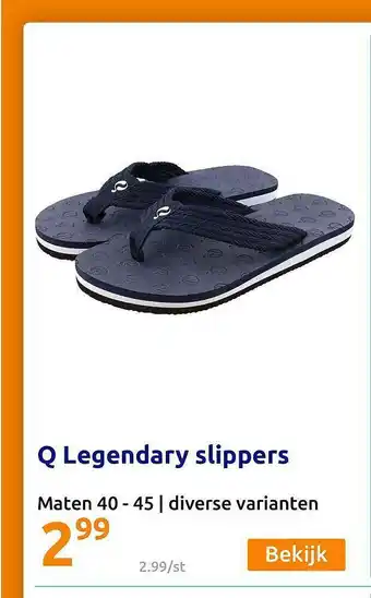 Action Q Legendary Slippers aanbieding