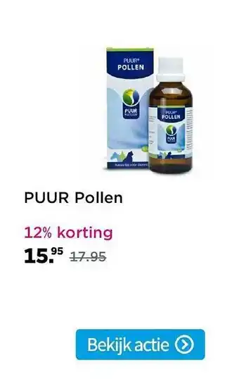 Plein.nl Puur Pollen 12% Korting aanbieding