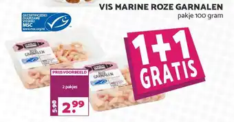 MCD Supermarkt Vis Marine Roze Garnalen 1+1 Gratis aanbieding