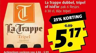 Boni La Trappe Dubbel, Tripel Of Isid'Or 25% Korting aanbieding