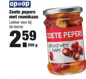 ALDI Zoete Pepers Met Roomkaas 250g aanbieding