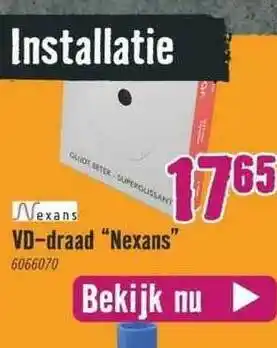 Hornbach Nexans VD-Draad aanbieding