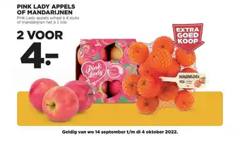 Jumbo Pink lady appels of mandarijnen aanbieding