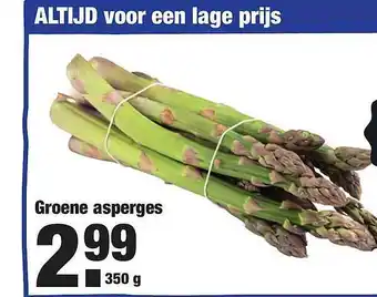 ALDI Groene Asperges aanbieding