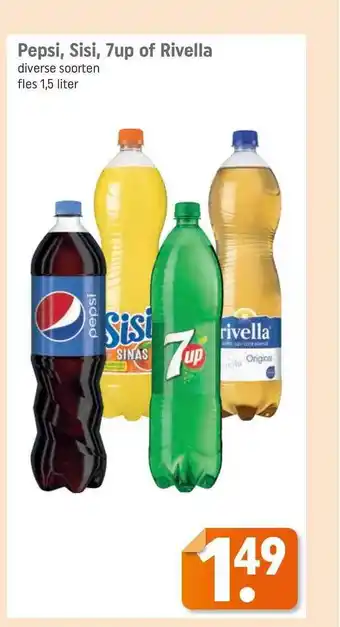 Lekker Makkelijk Pepsi sisi, 7UP of rivella aanbieding