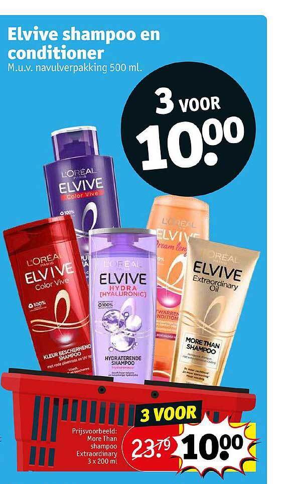 Elvive shampoo en conditioner aanbieding bij Kruidvat