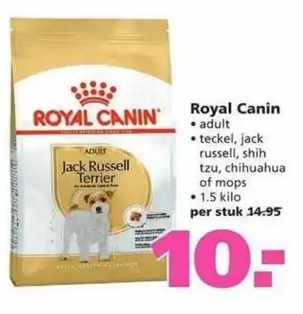 Ranzijn Royal canin adult teckel, jack russell, shih tzu, chihuahua of mops aanbieding