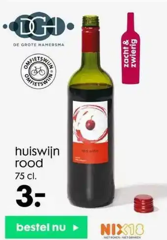 HEMA Huiswijn rood 75 CL aanbieding