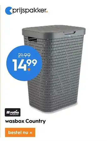 Blokker Rotho wasbox country aanbieding