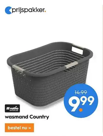 Blokker Rotho wasmand country aanbieding