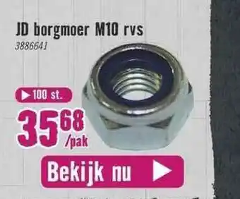 Hornbach JD Borgmoer M10 RVS aanbieding