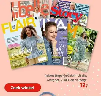 Bruna Pakket Stapeltje Geluk - Libelle, Margriet, Viva, Flair En Story aanbieding