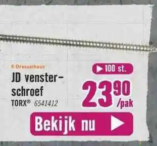 Hornbach JD Vensterschroef Torx aanbieding