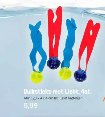 Lobbes Duiksticks Met Licht, 4st aanbieding