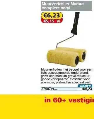 Toolstation muurverfroller mamut compleet acryl aanbieding