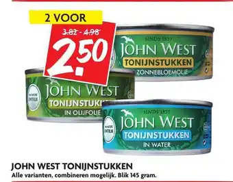 Dekamarkt John West Tonijnstukken 145 gram aanbieding