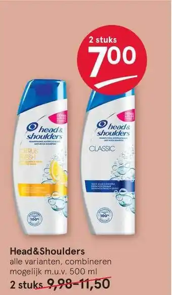 Etos Head&Shoulders 500 ml aanbieding