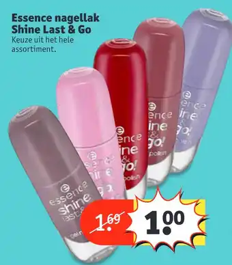 Kruidvat Essence nagellak Shine Last & Go aanbieding