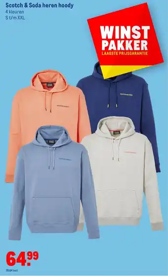 Makro Scotch & Soda heren hoody 4 kleuren S t/m XXL aanbieding