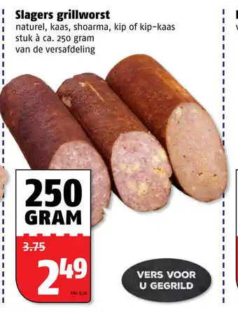 Poiesz Slagers grillworst 250g aanbieding