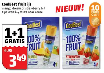 Poiesz CoolBest Fruit ijs 2*4st aanbieding