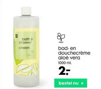 HEMA Bad- En Douchecrème Aloë Vera 1000 ML aanbieding