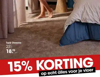 Kwantum Tapijt cheyenne 15% korting aanbieding