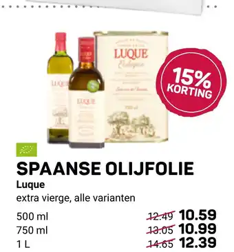 Ekoplaza Spaanse olijfolie luque aanbieding