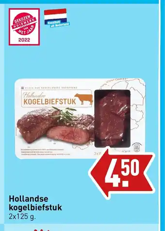 ALDI Hollandse kogelbiefstuk 2 x 125 g. aanbieding