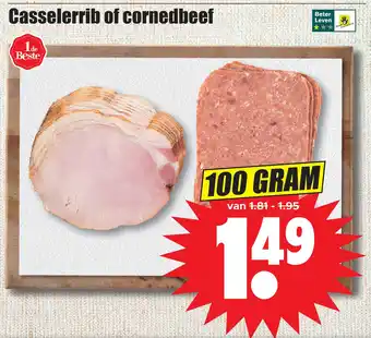 Dirk Casselerrib of corned beef han aanbieding