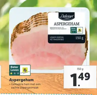 Lidl Aspergeham 150g aanbieding