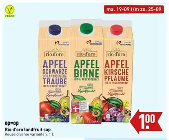 ALDI Rio d'oro landfruit sap 1 l aanbieding