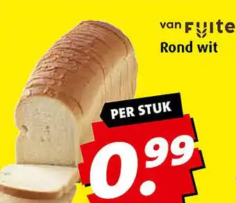 Boni Van fuite rond wit aanbieding