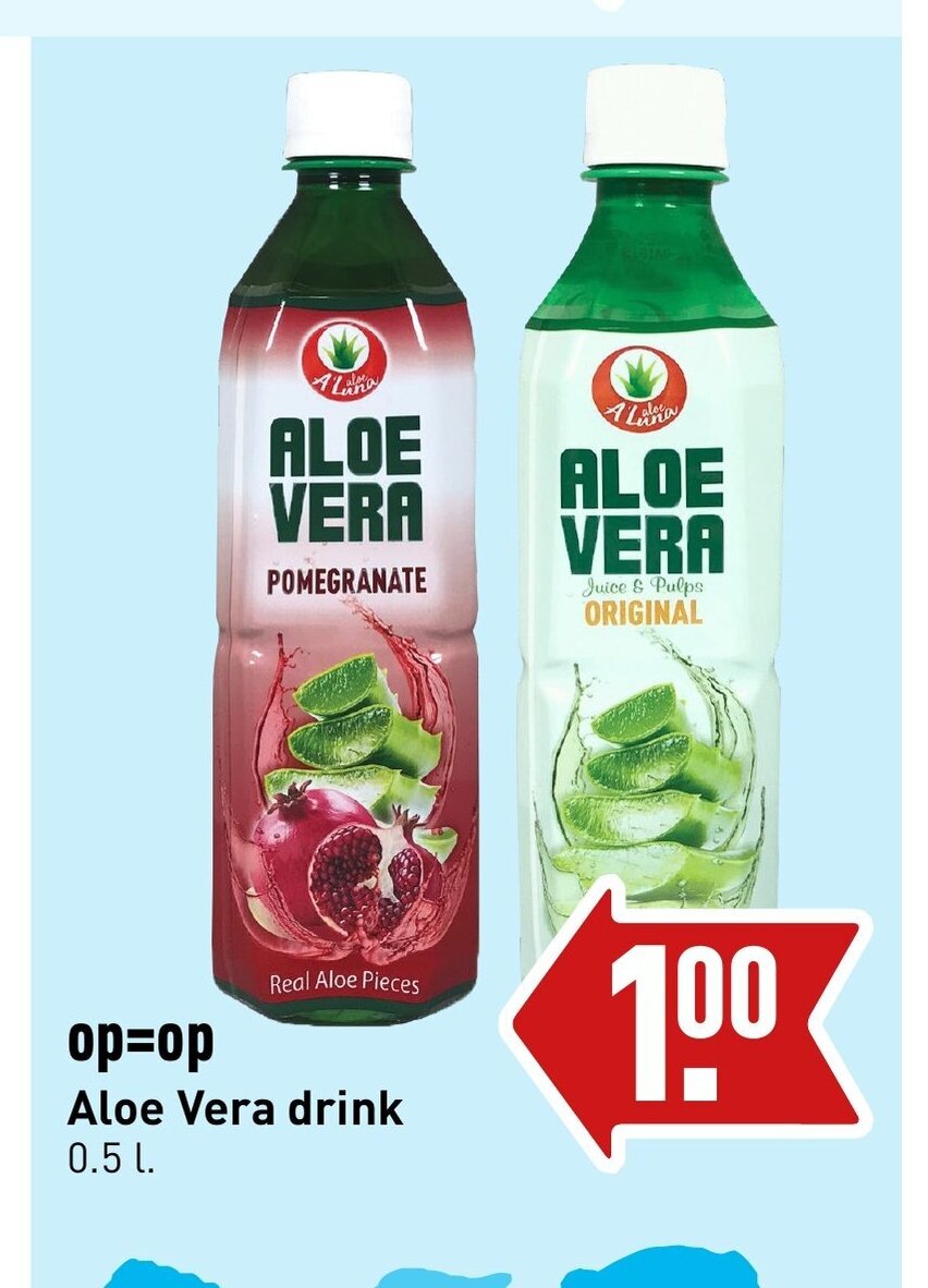 Aloe Vera drink 0.5 l aanbieding bij ALDI