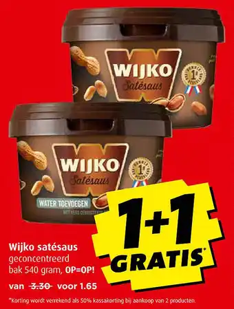 Boni Wijko satésaus aanbieding