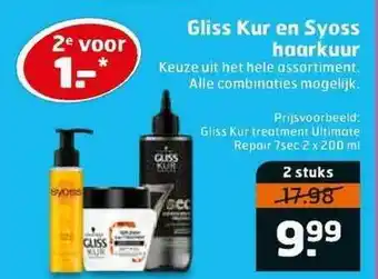 Trekpleister Gliss Kur En Syoss Haarkuur 200ml aanbieding