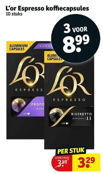 Kruidvat L'or espresso koffiecapsules aanbieding