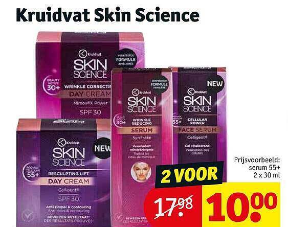 Kruidvat skin science aanbieding bij Kruidvat