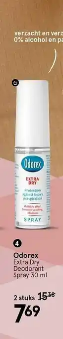 Etos Odorex extra dry deodorant spray 30 ml aanbieding