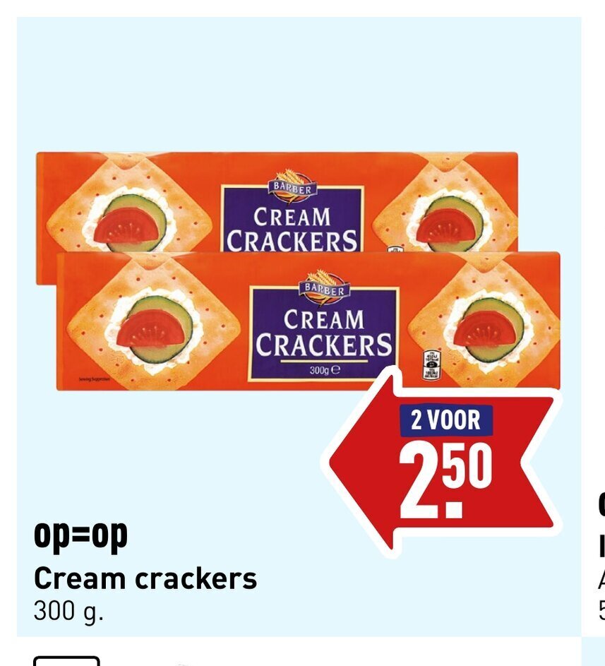 Cream crackers 300 g aanbieding bij ALDI