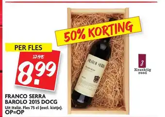 Dekamarkt Franco Serra Barolo 2015 DOCG 75 cl aanbieding