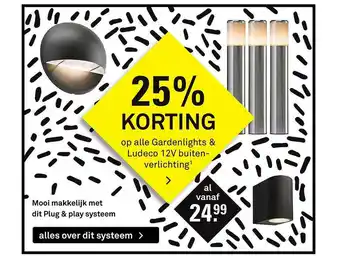 Karwei Op Alle Gardenlights & Ludeco 12V Buitenverlichting 25% Korting aanbieding