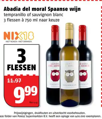 Poiesz Abadia del moral 3*750ml aanbieding