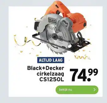 GAMMA Black+Decker Cirkelzaag CS1250L aanbieding