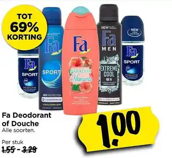 Vomar Voordeelmarkt Fa Deodorant Of Douche Tot aanbieding