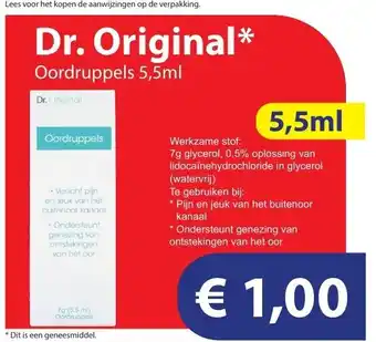 Die Grenze Dr. Original Oordruppels 5.5ml aanbieding