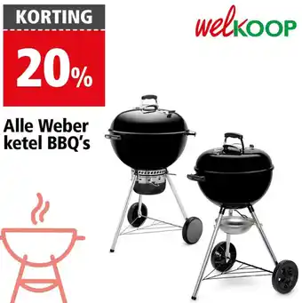 Welkoop Weber ketel BBQ's - 20% kortig aanbieding